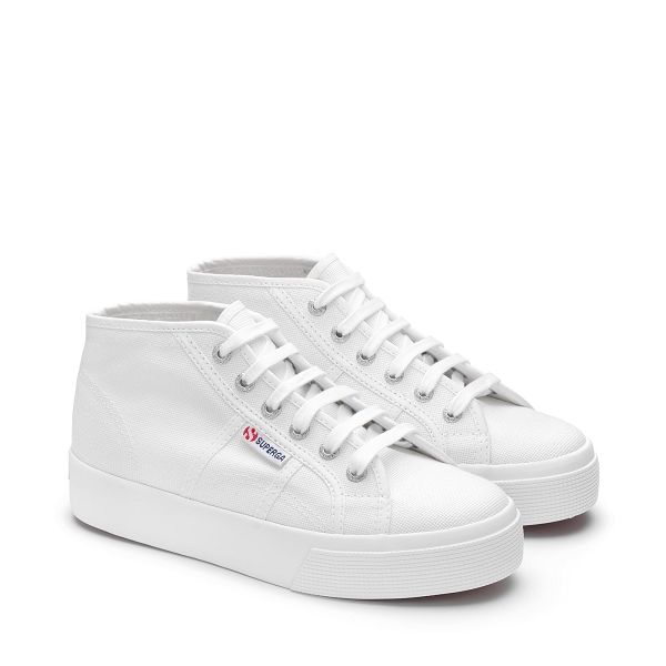 Superga 2578 Cotu White High Top Sneakers - Men's Sneakers USA | US1966722